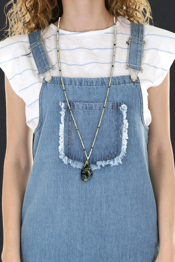 Black Pyrite Pendant Necklace | A Bold and Edgy Statement Piece