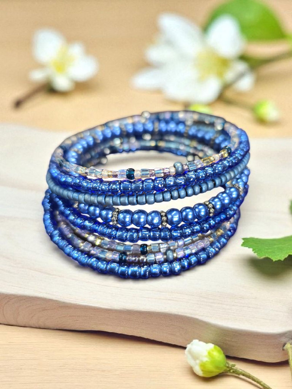 Michelle Marie's Elegant Blue Stacking Bracelet Jewelry