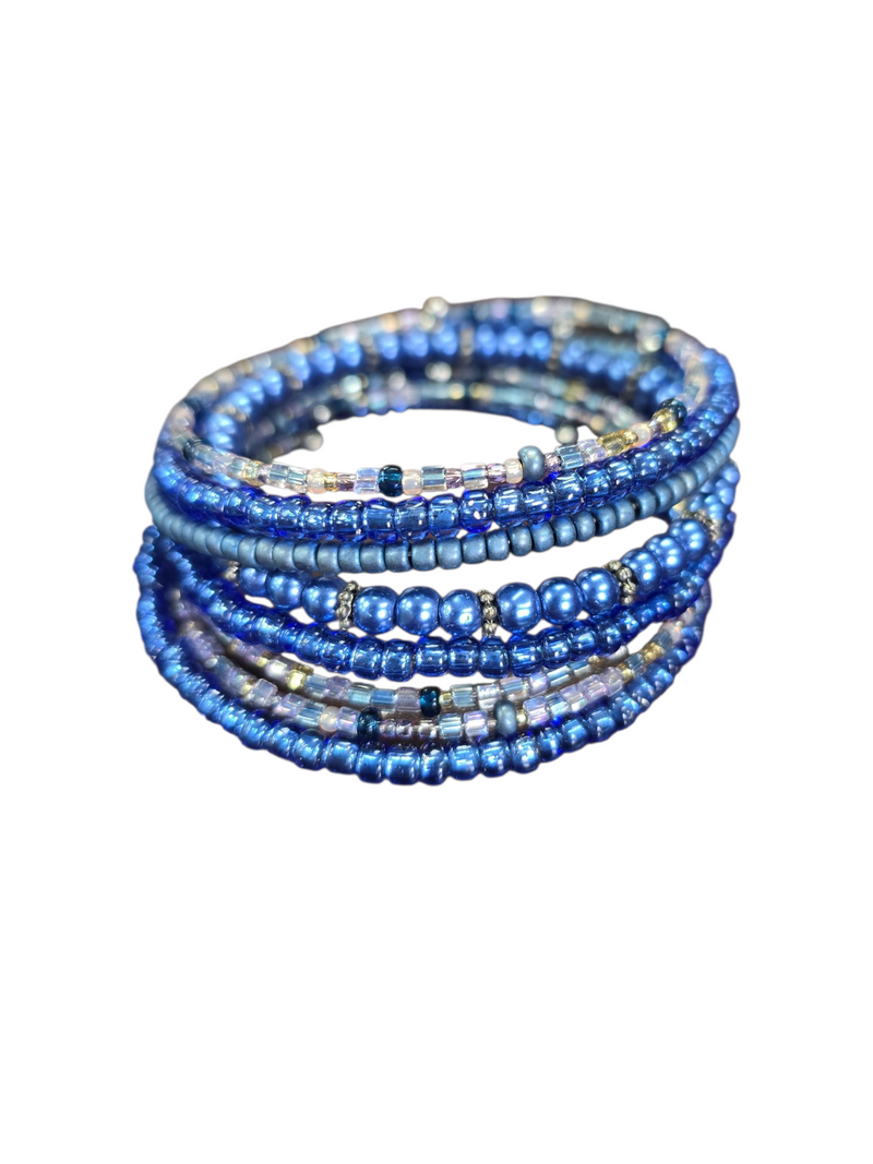 Michelle Marie's Elegant Blue Stacking Bracelet Jewelry