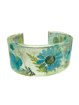 Handmade Resin Flower Cuff Bracelet | Unique Nature Jewelry | Two Color Options