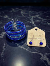 Elegant Blue Murano Glass Jewelry Set | A Touch of Timeless Sophistication