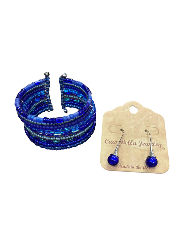 Elegant Blue Murano Glass Jewelry Set | A Touch of Timeless Sophistication