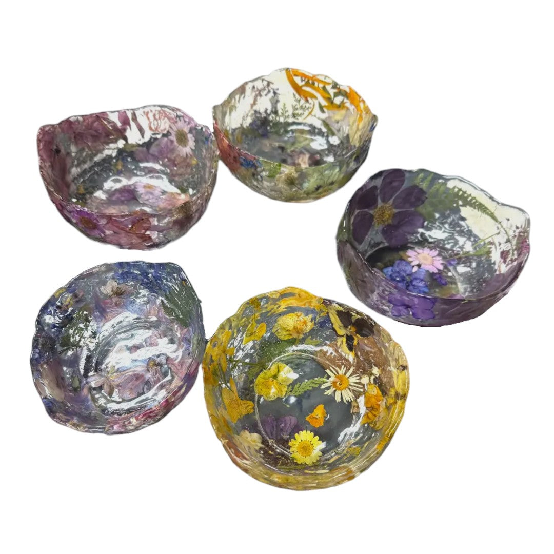 Pressed Flower Resin Art Bowl
