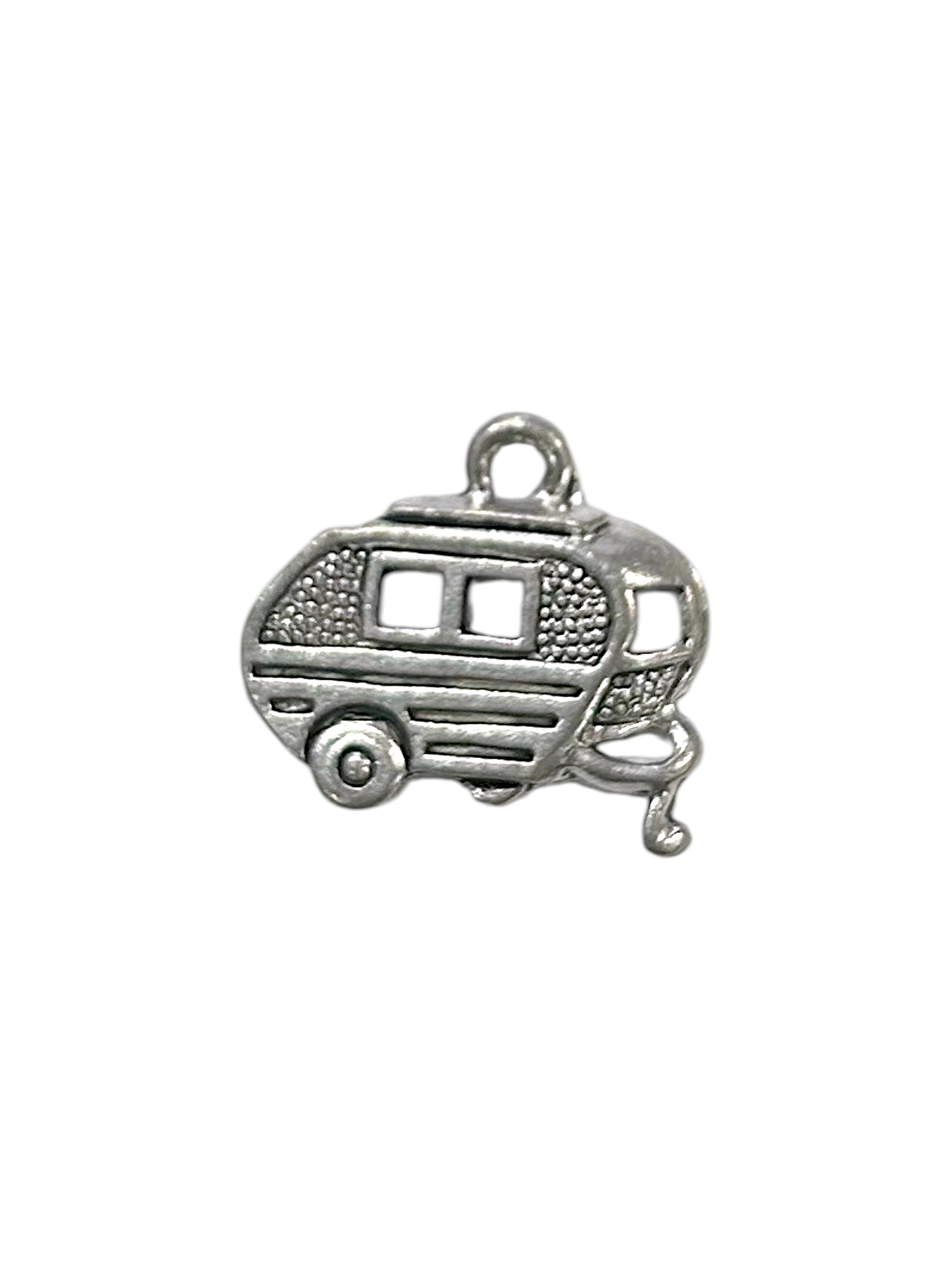 Silver Camper Pewter Charm Pendant | Travel Charm