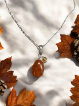 Carnelian Stone Necklace | A Touch of Earthy Elegance