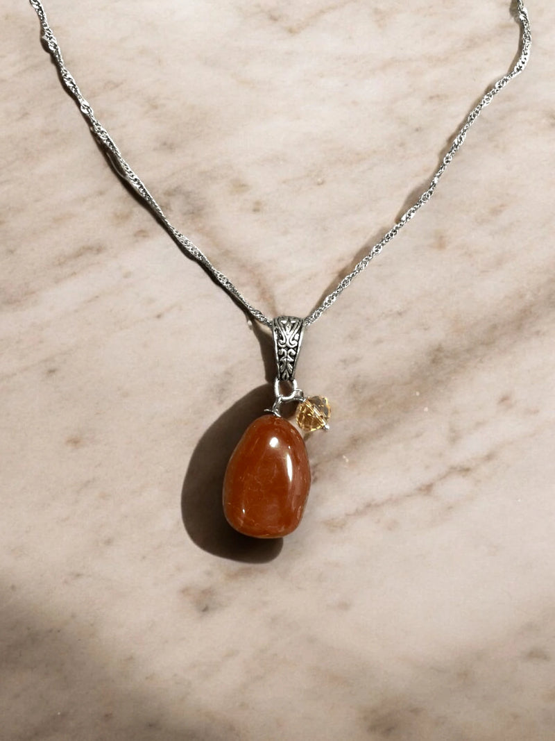 Carnelian Stone Necklace | A Touch of Earthy Elegance