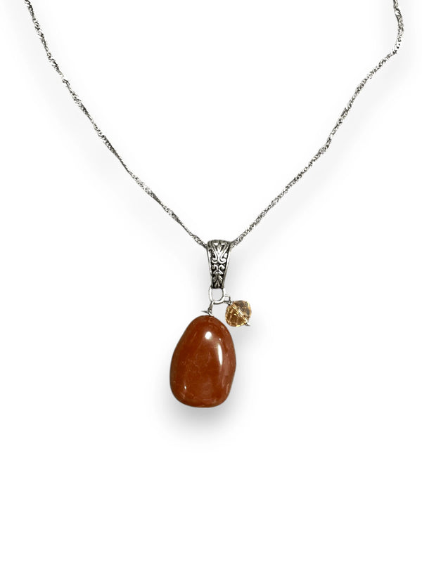 Carnelian Stone Necklace | A Touch of Earthy Elegance