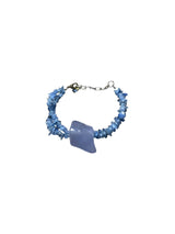 Calming Chalcedony and Blue Agate Double Strand Bracelet