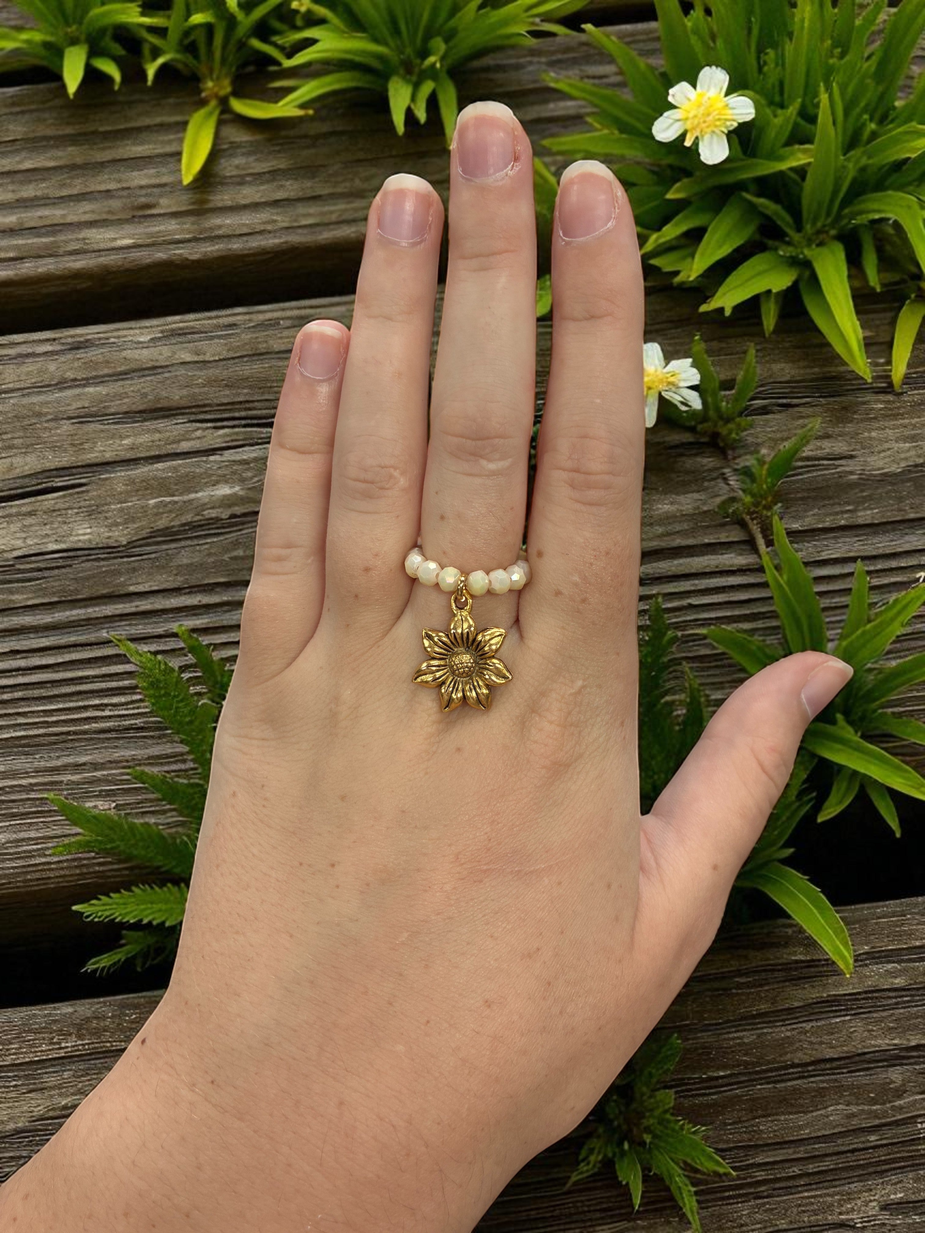 Beaded Stretch Rings with Charms: Handmade Jewelry for Every Style
