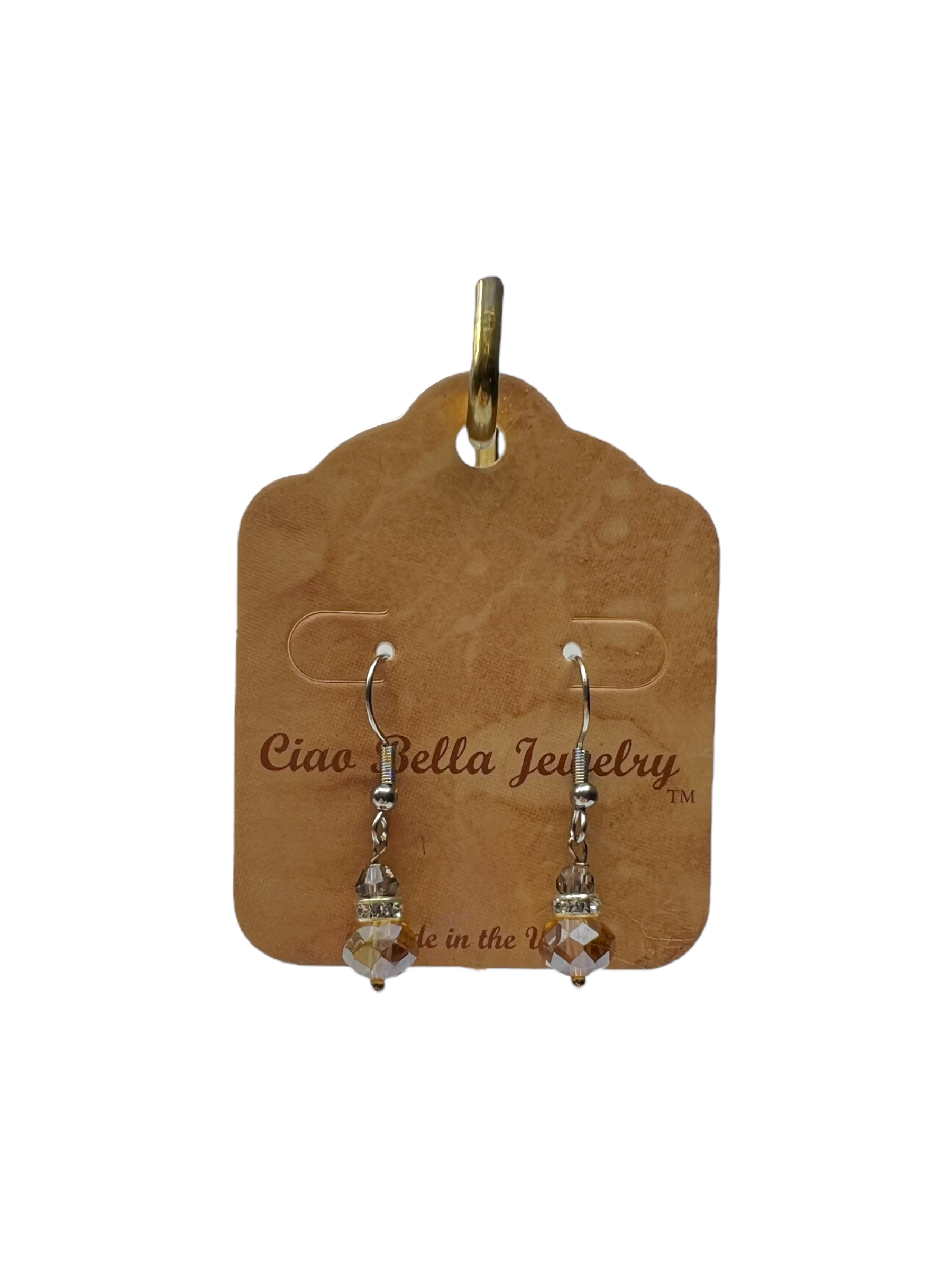 Crystal Bead Drop Earrings