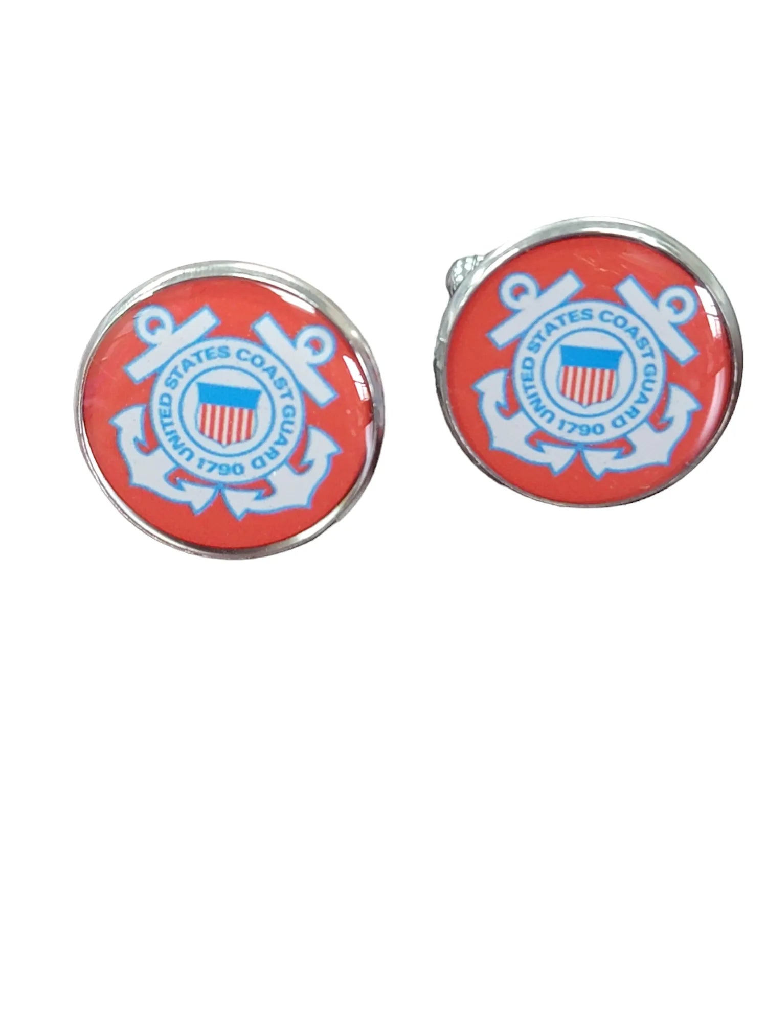 Military Cufflinks - Officially Licensed, Non Tarnish Navy - Air Force - Coast Guard- Army - Space Force - Marine Corps