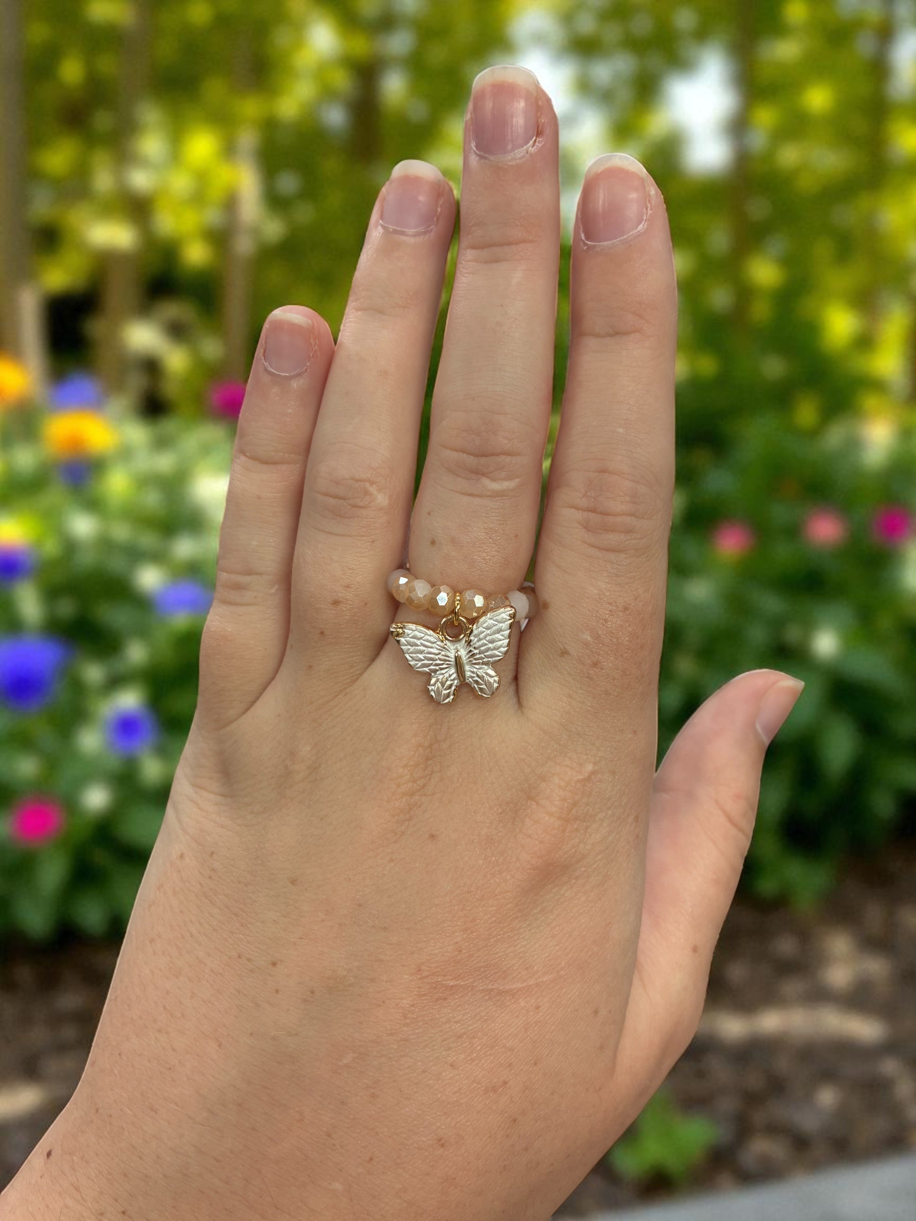 Beaded Stretch Rings with Charms: Handmade Jewelry for Every Style
