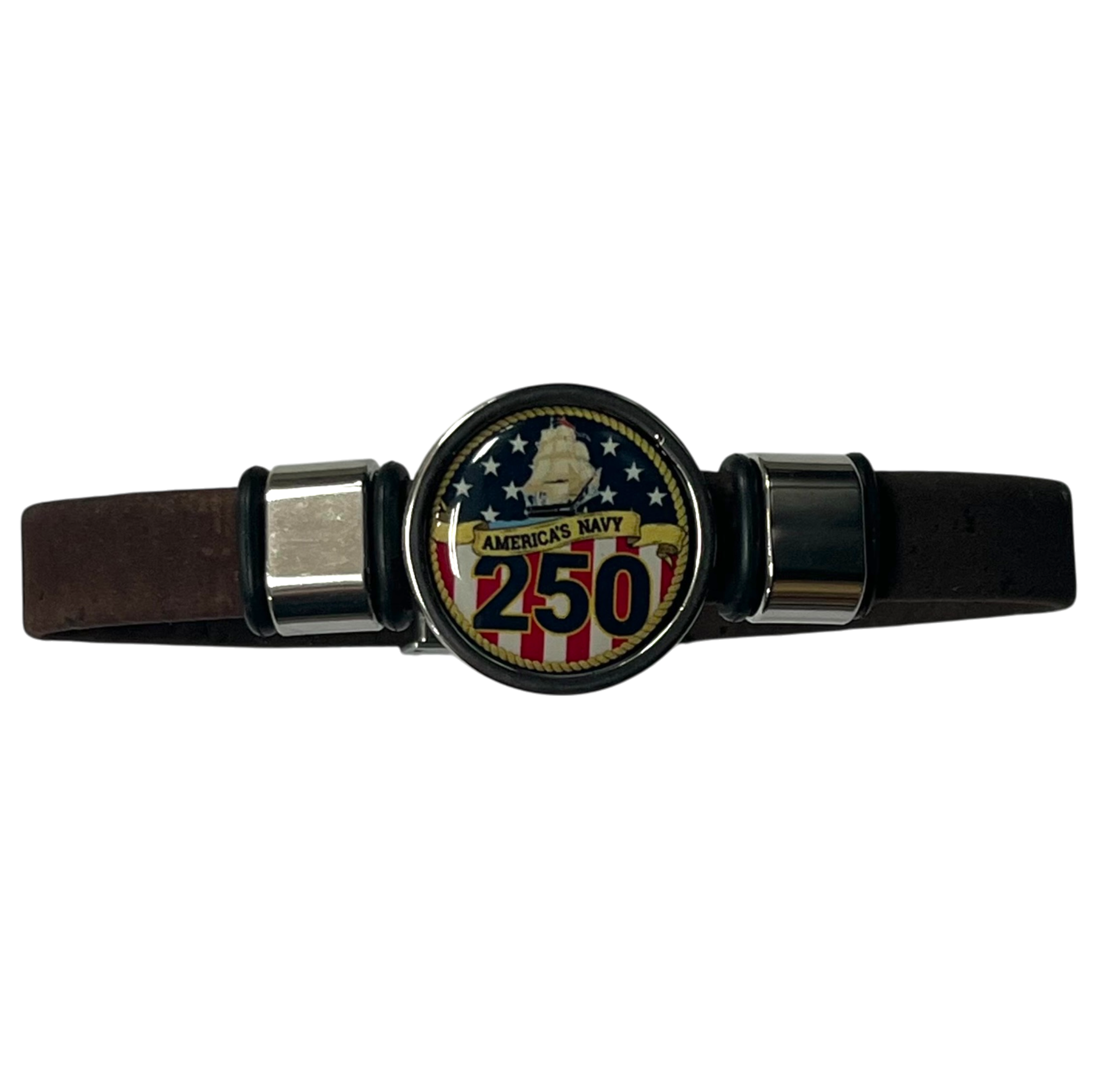 Officially Licensed Navy Cork Bracelet - 250th Anniversary Collection | Adjustable Size