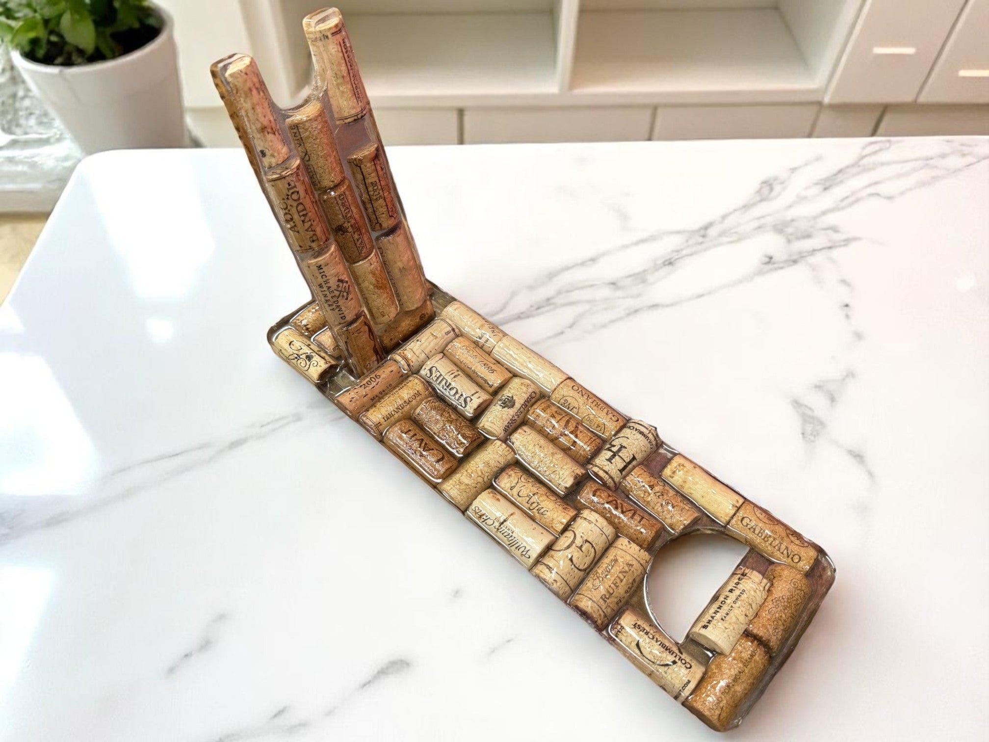 Vineyard Reverie Wine Bottle Holder - Hand-Picked Cork & Resin