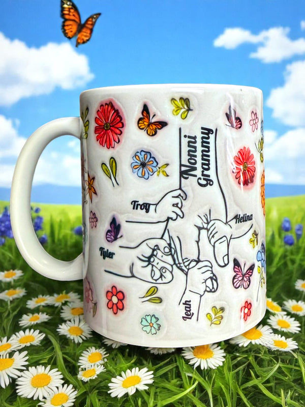 Personalized "Hands of Love" Mug for Mom/Grandma