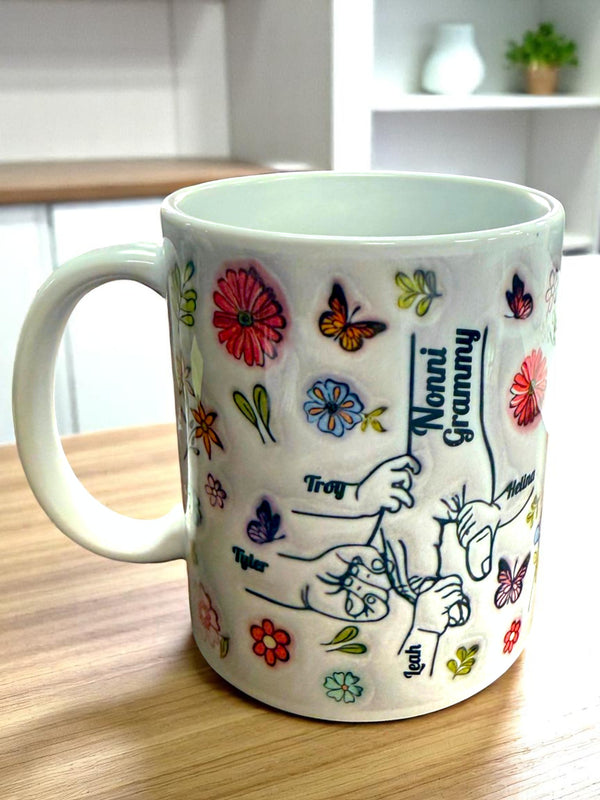 Personalized "Hands of Love" Mug for Mom/Grandma