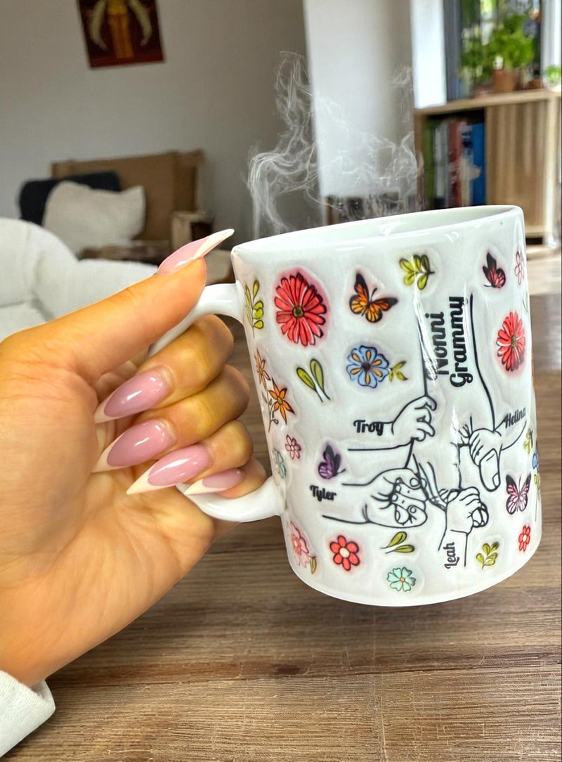 Personalized "Hands of Love" Mug for Mom/Grandma