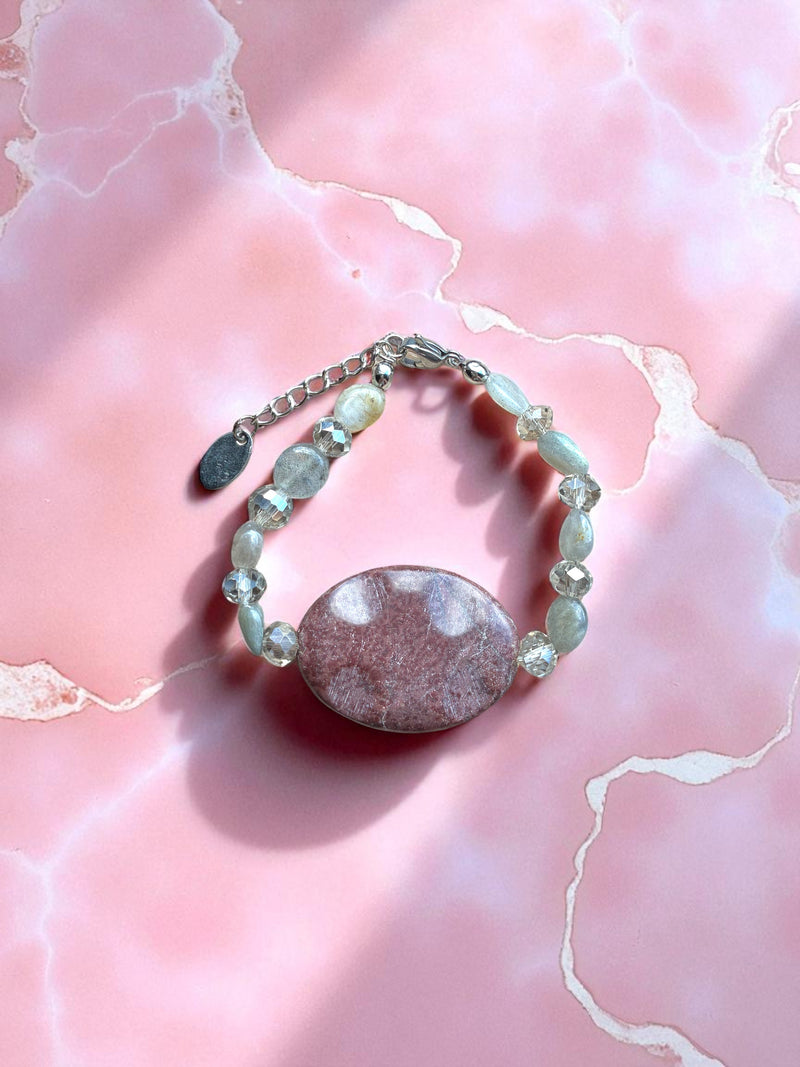 Leopard Jasper Bracelet, Gemstone Bracelet, Natural Stone Jewelry