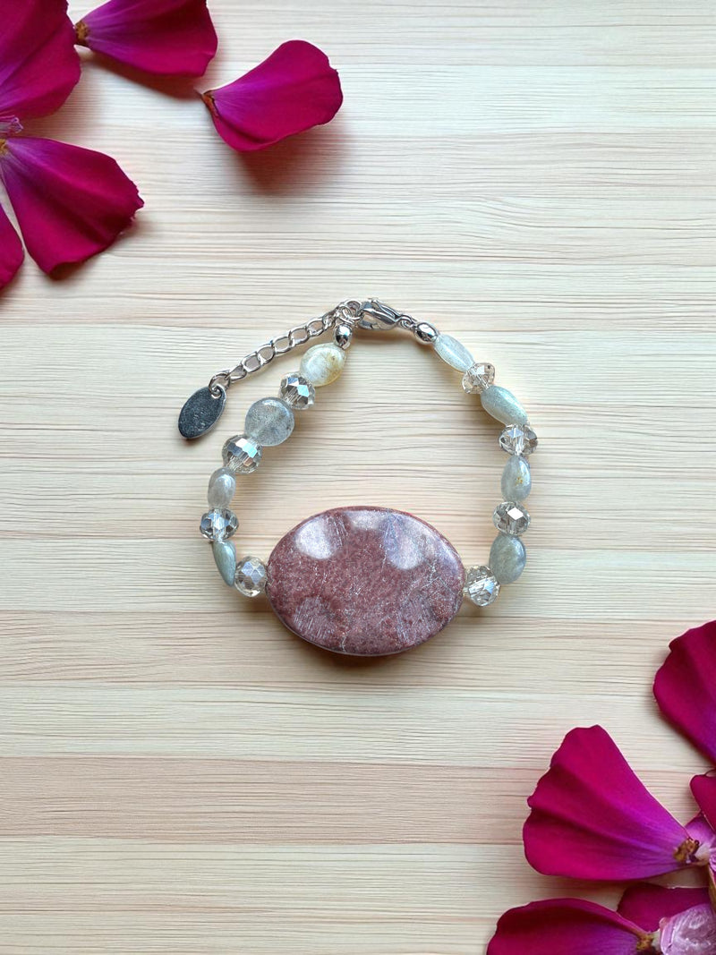 Leopard Jasper Bracelet, Gemstone Bracelet, Natural Stone Jewelry