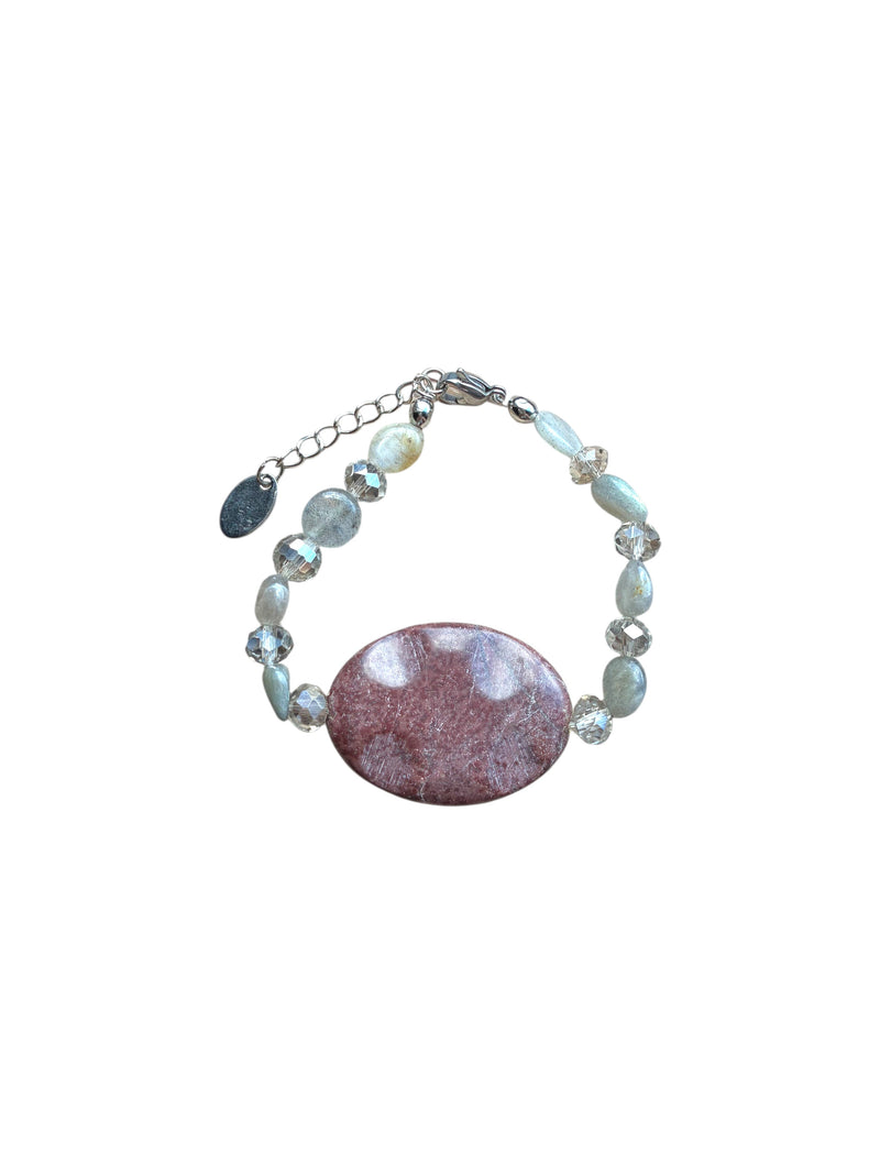 Leopard Jasper Bracelet, Gemstone Bracelet, Natural Stone Jewelry