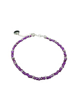 Sparkling Crystal Anklet with Sterling Silver Chain | A Touch of Summer Elegance