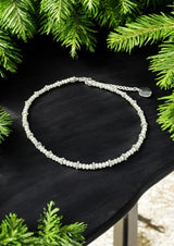 Sparkling Crystal Anklet with Sterling Silver Chain | A Touch of Summer Elegance