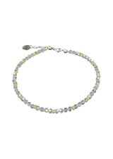 Sparkling Crystal Anklet with Sterling Silver Chain | A Touch of Summer Elegance