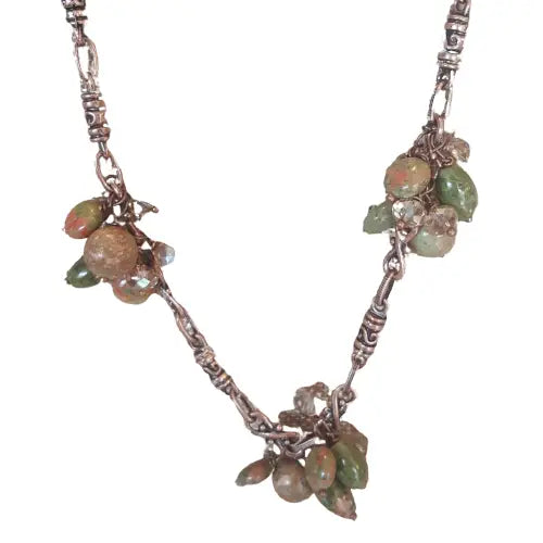 Artisanal Floating Gemstone Cluster Necklace Collection
