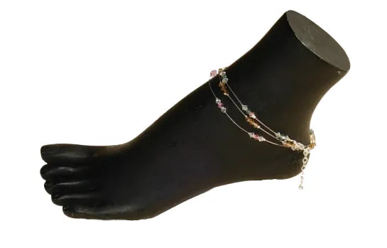 Sparkling Crystal Beach Ankle Bracelets in Assorted Colors