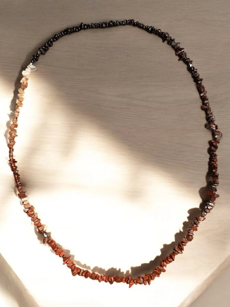 Garnet, Poppy Jasper, Red Jasper & Carnelian Stone Necklace