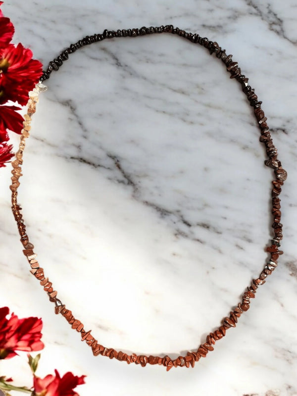 Garnet, Poppy Jasper, Red Jasper & Carnelian Stone Necklace