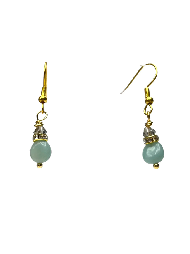 Aqua Amazonite Gemstone Earrings