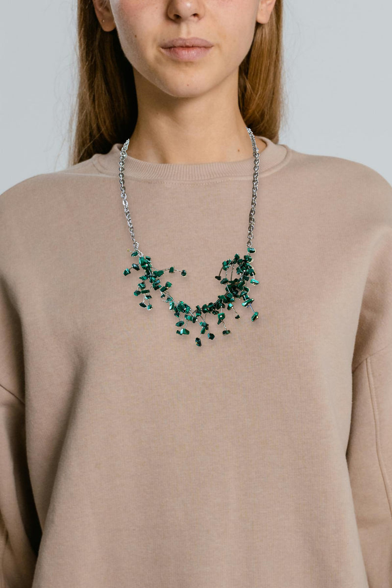 Malachite Spray Necklace