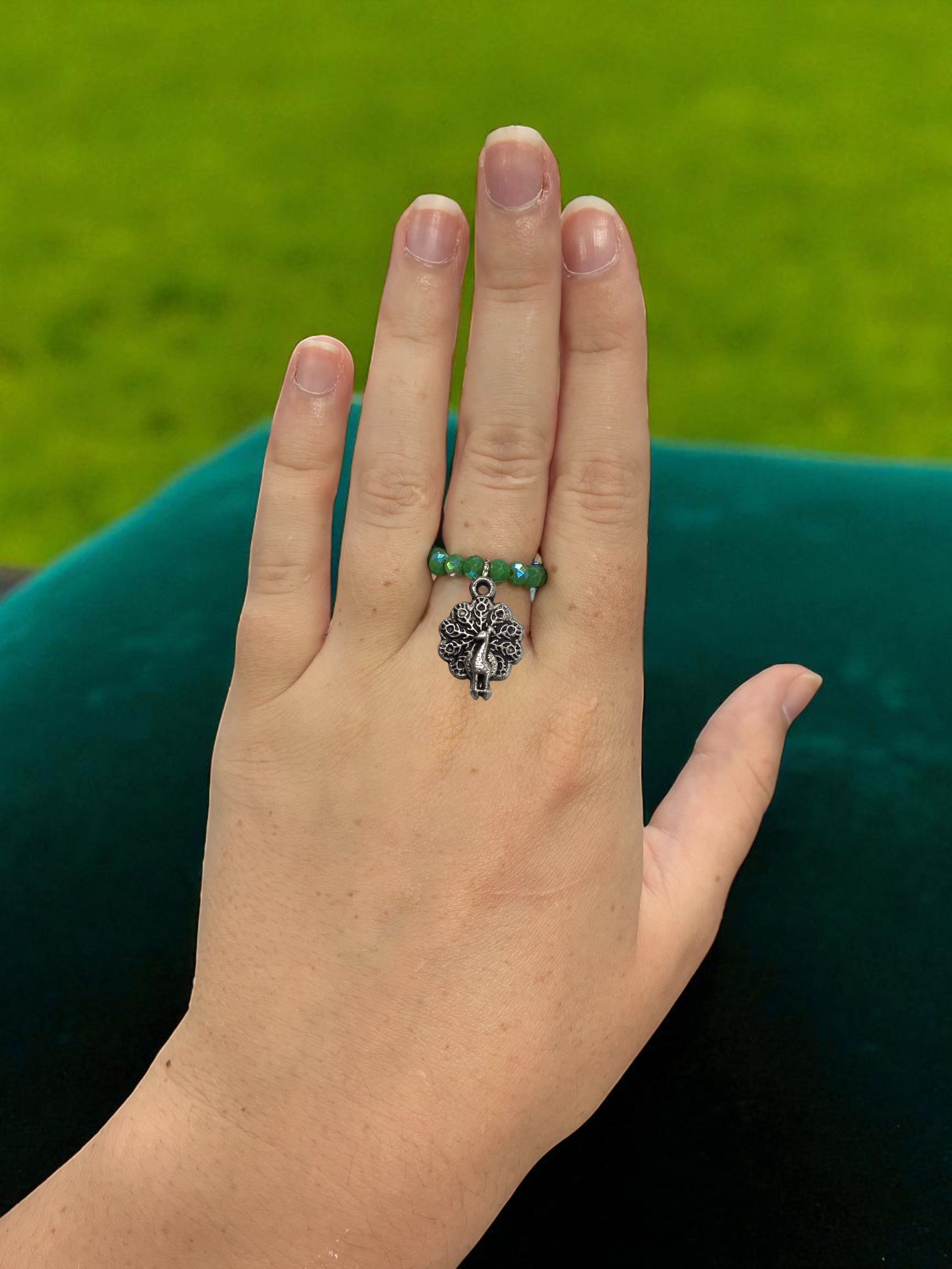 Beaded Stretch Rings with Charms: Handmade Jewelry for Every Style