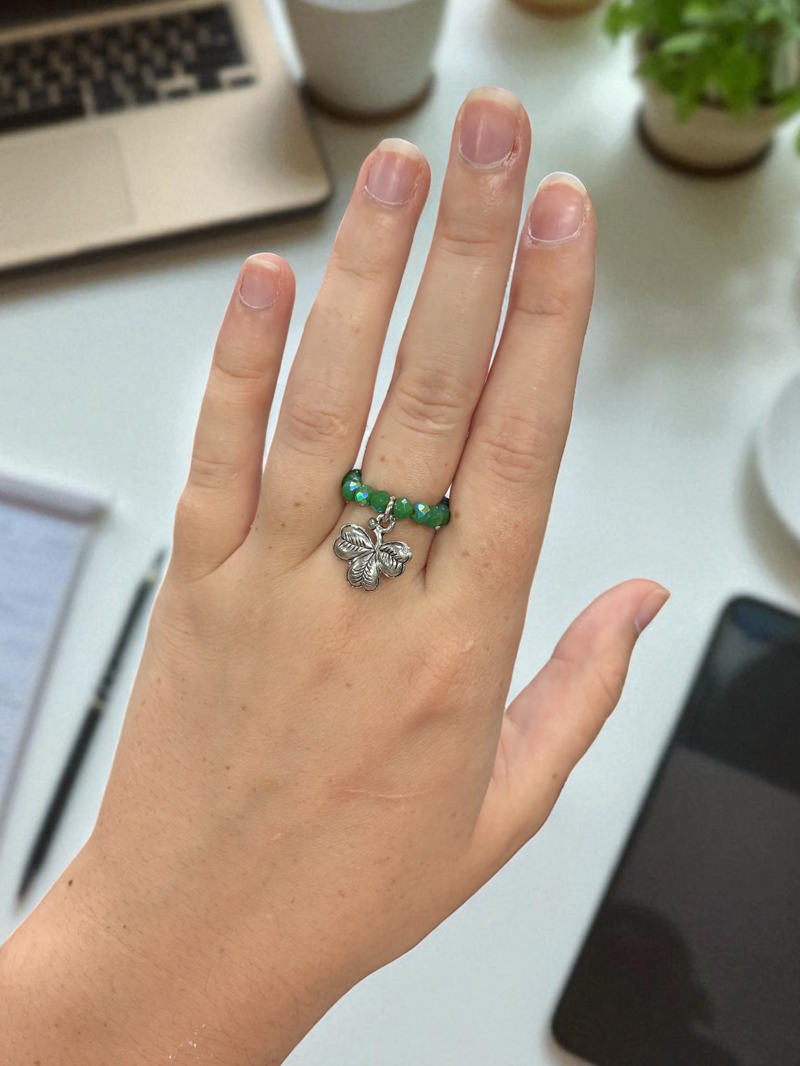 Beaded Stretch Rings with Charms: Handmade Jewelry for Every Style