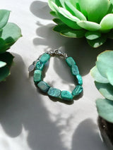 Green Druzy Bracelet, Natural Stone Jewelry