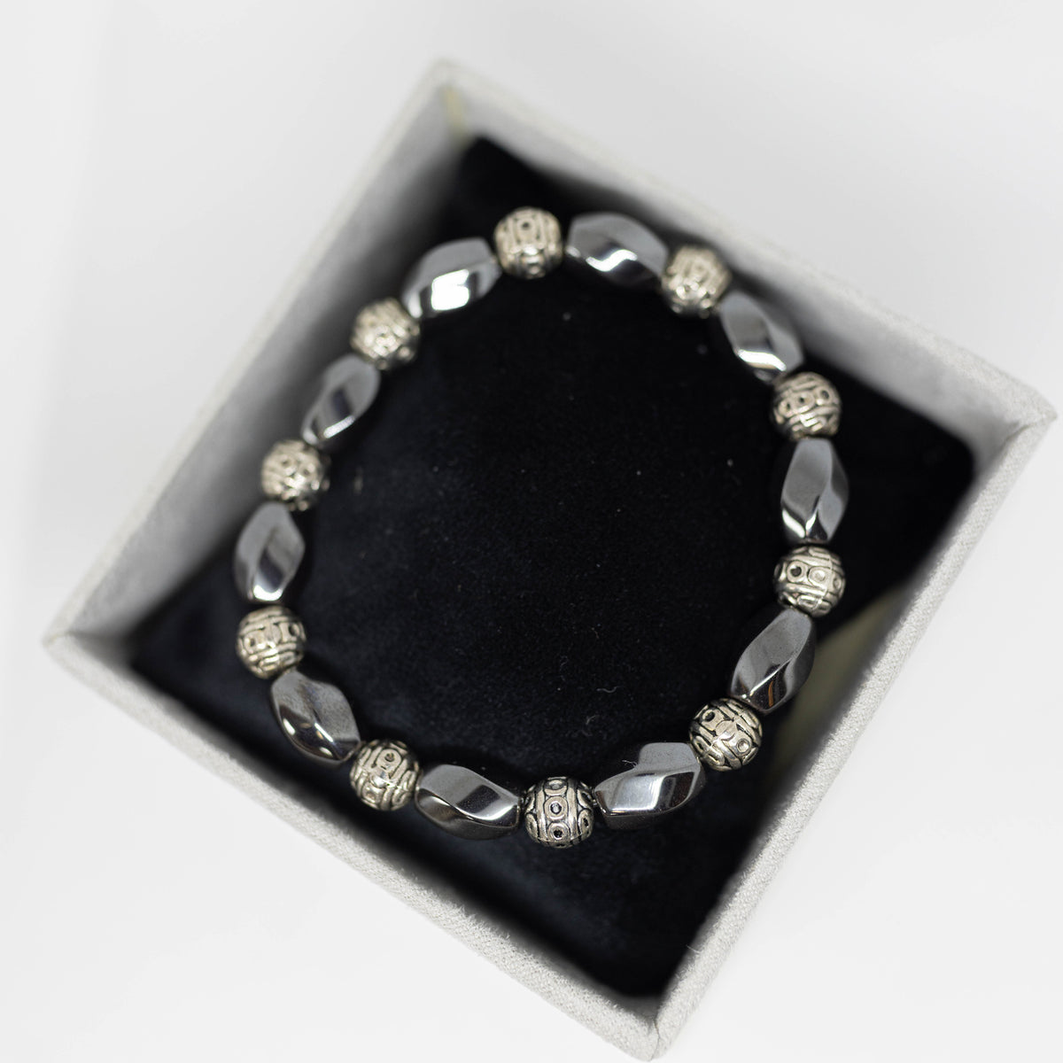 Oval Hematite Stretch Bracelet - Grounding & Protection | Powerful Energy Stone Jewelry