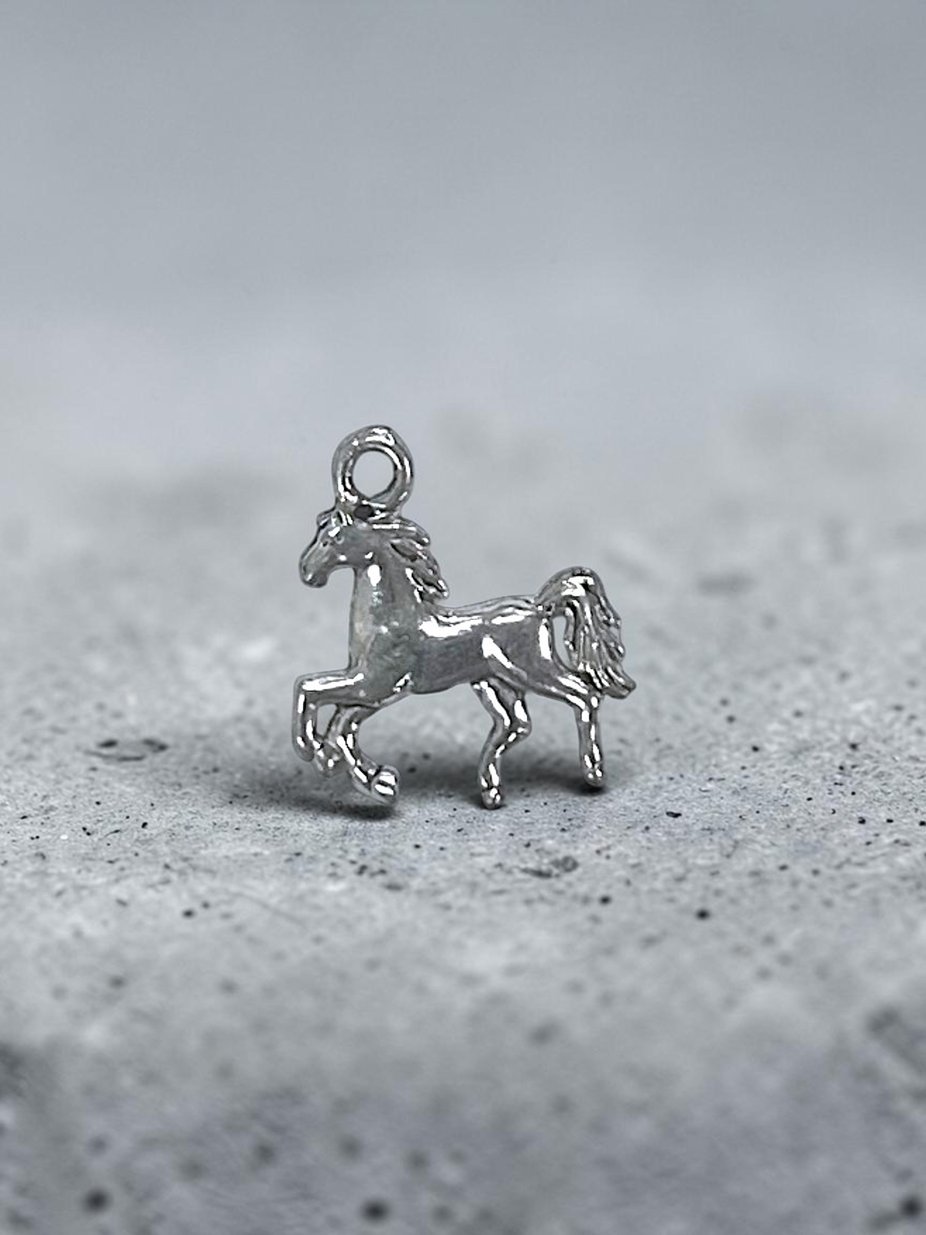 Silver Horse Pewter Charm Pendent | Gift for Horse Lover | Travel Charm