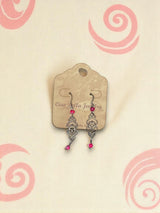 Silver Filigree Dangle Earrings | Gemstone & Crystal Earrings