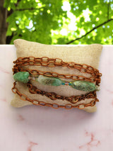 Gemstone Multi-stand Chain Bracelet