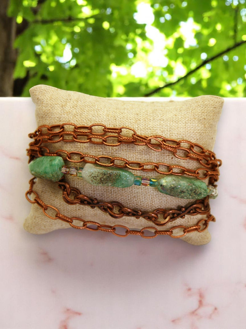 Gemstone Multi-stand Chain Bracelet