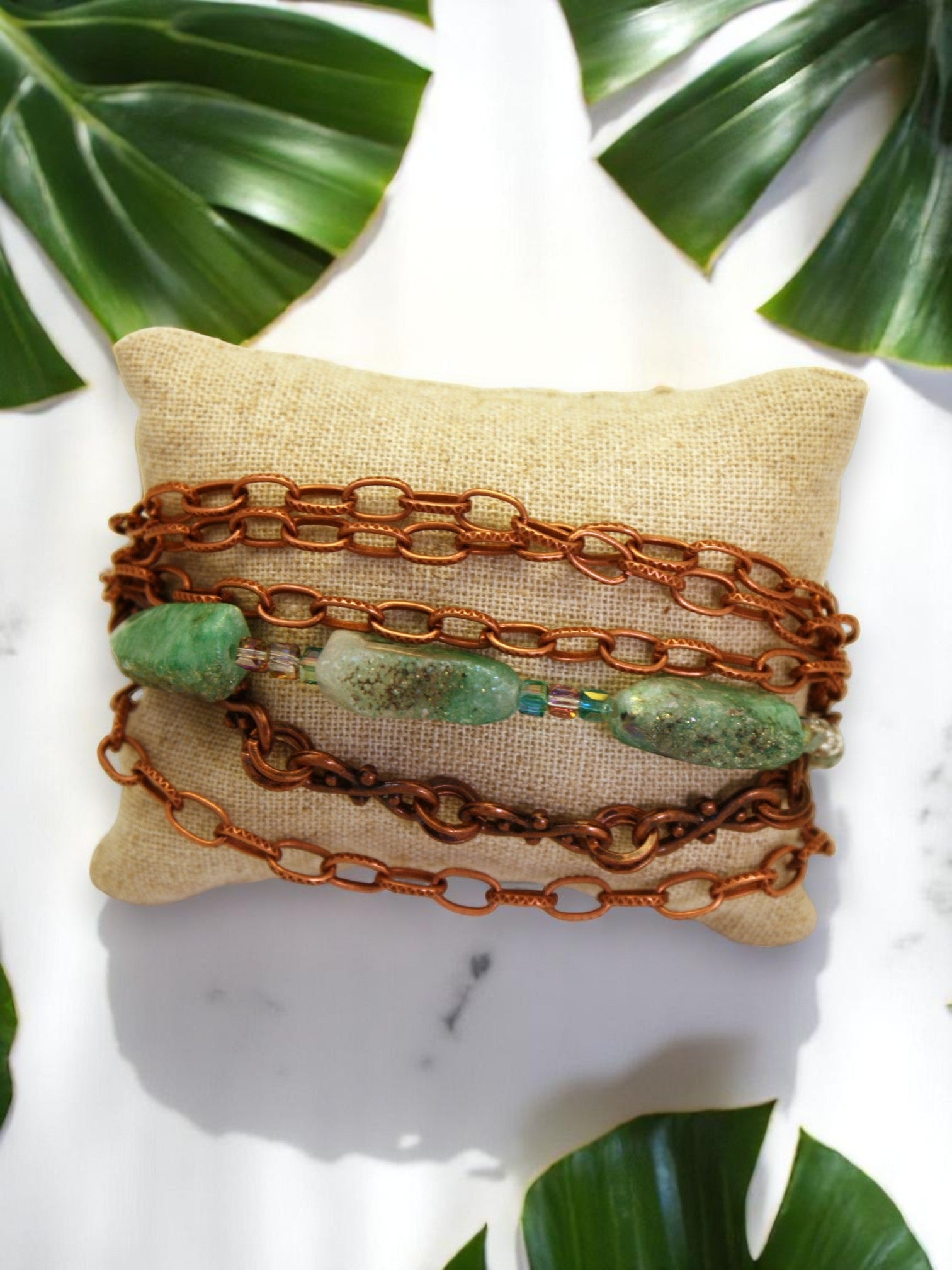 Gemstone Multi-stand Chain Bracelet