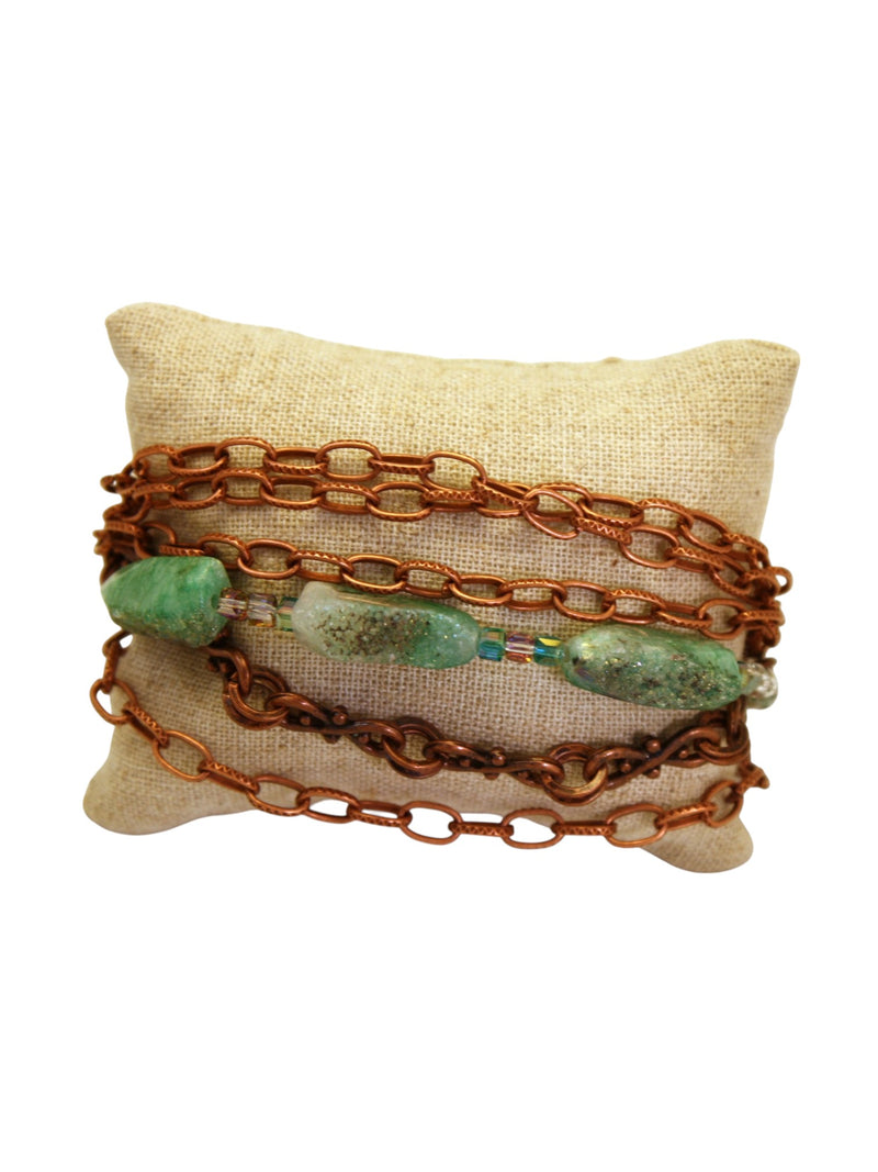 Gemstone Multi-stand Chain Bracelet