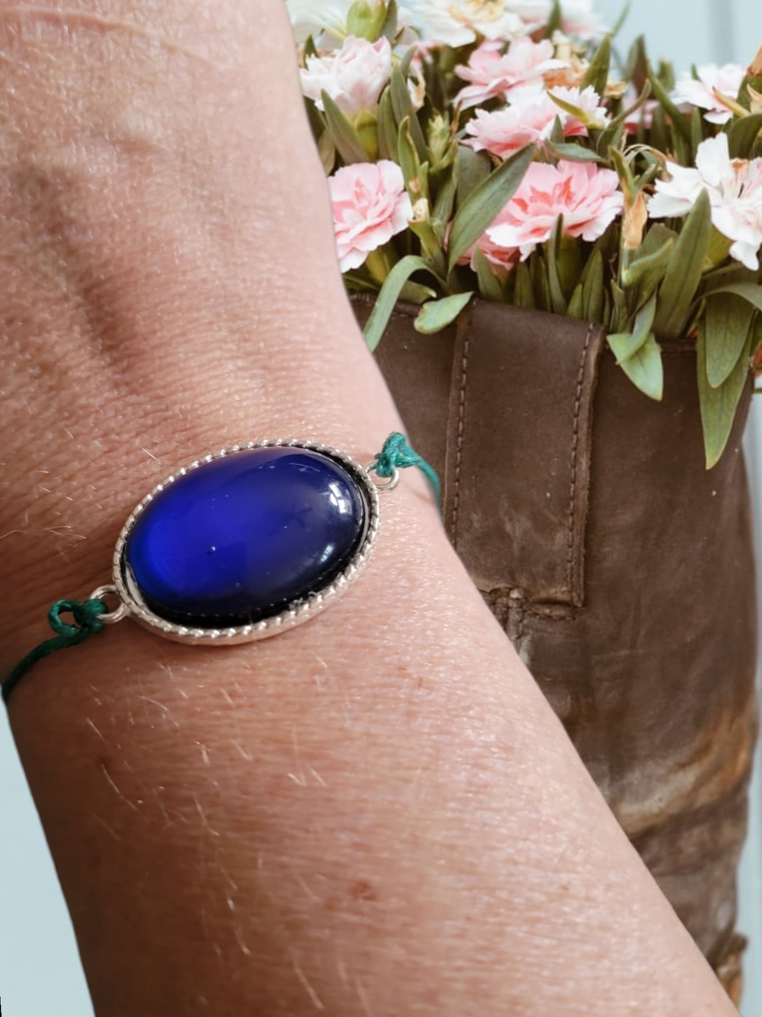 Mood Bead Bracelets - 70's Jewelry - Mood Bracelets - Changing Color Bracelet - Mood Glass Jewelry - Bohemian Jewelry