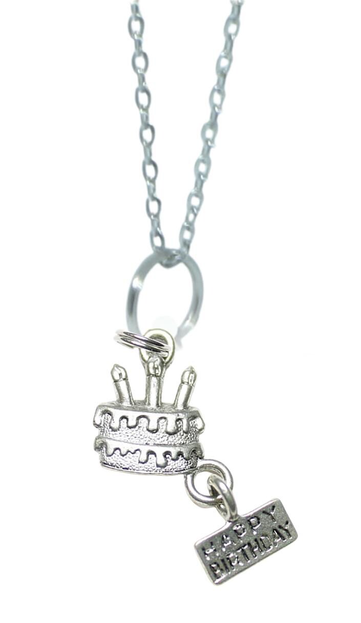 Birthday Cake Charm Necklace