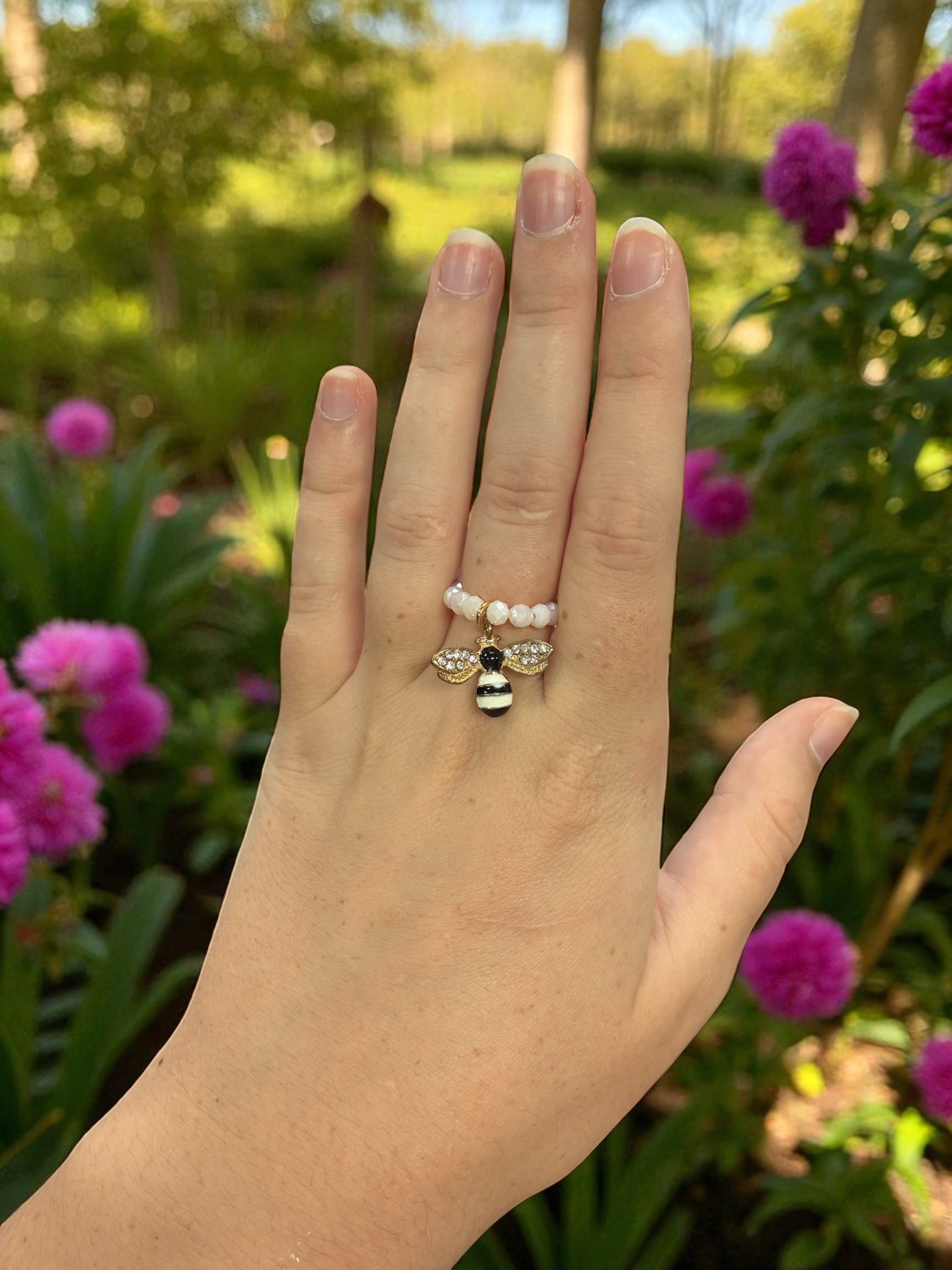 Beaded Stretch Rings with Charms: Handmade Jewelry for Every Style