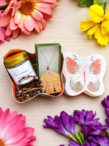 July Birthday Gift Box, Candle, Ruby Jewelry, Larkspur Mug, Women's Gift