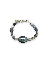 Labradorite Bracelet, Gemstone Bracelet, Iridescent Stone Jewelry