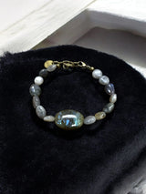 Labradorite Bracelet, Gemstone Bracelet, Iridescent Stone Jewelry