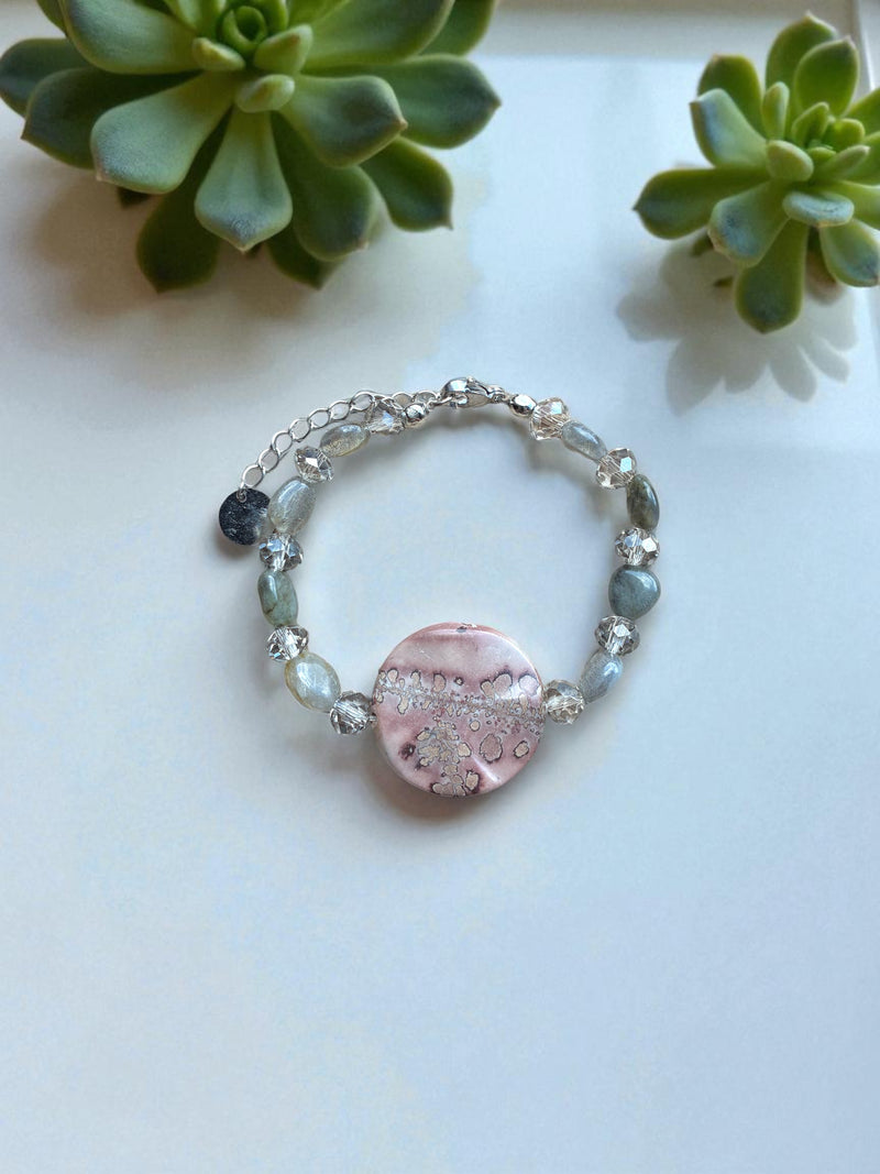 Leopard Jasper Bracelet, Gemstone Bracelet, Natural Stone Jewelry